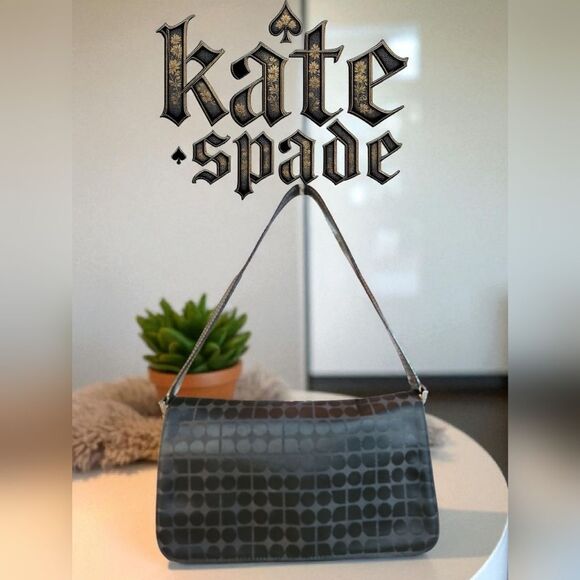 Kate Spade Zoe Dot NOEL Black Shoulder Bag Vintage Y2K - Picture 1 of 9